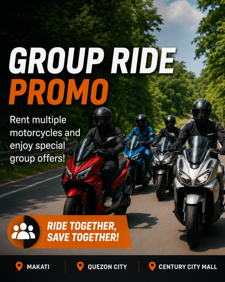 Group Ride Motorcycle Rental Promo