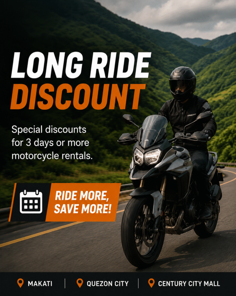 Long Ride Motorcycle Rental Discount
