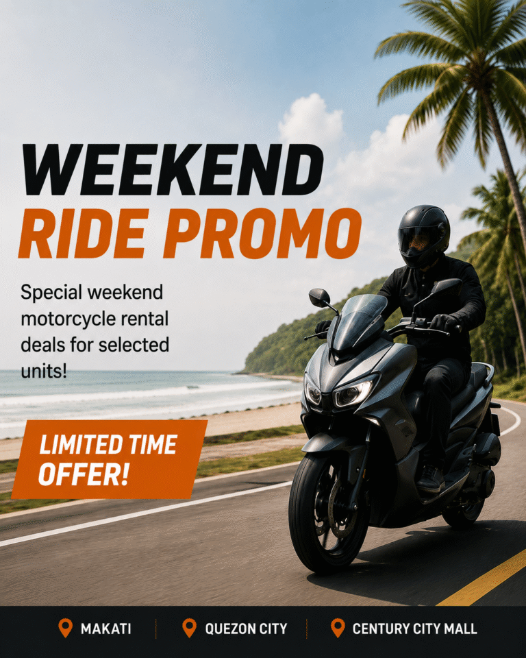 Weekend Motorcycle Rental Promo
