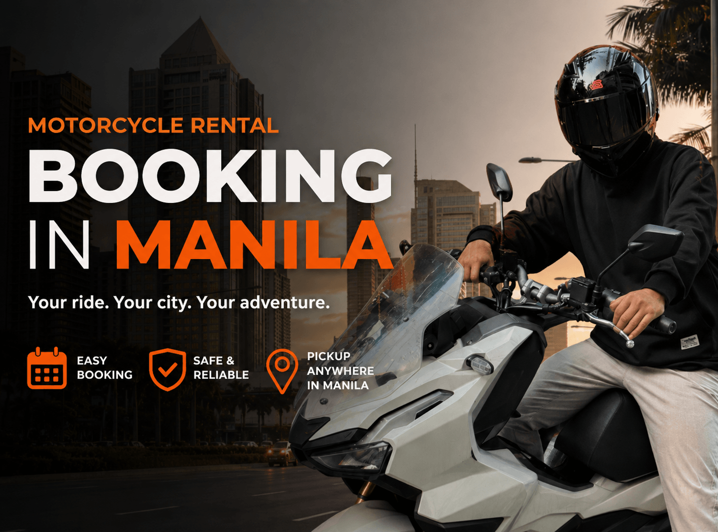 Motorcycle rental booking in Manila